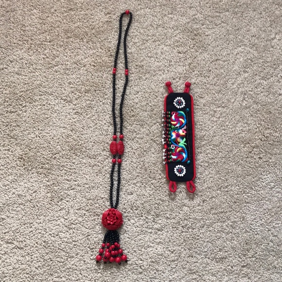 BOGO Asian tribal embroidered bracelet - Picture 4 of 7